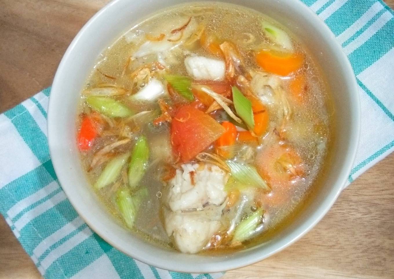 Sop gurame bumbu iris simple