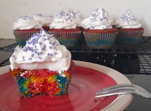 Una foto de Cupcake Arcoíris