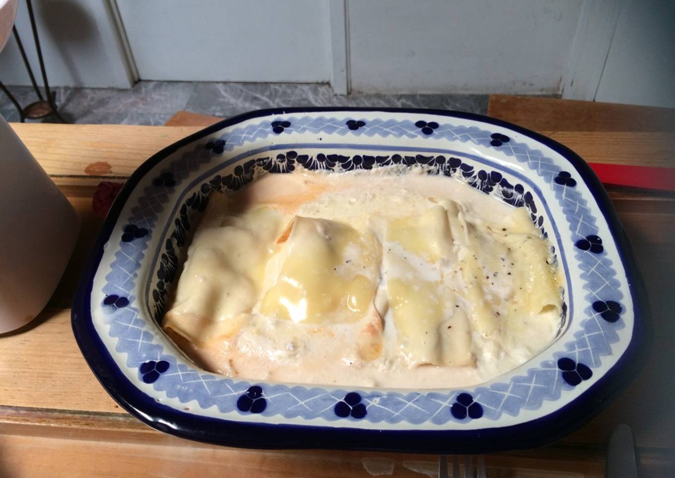 Canelones en el microondas