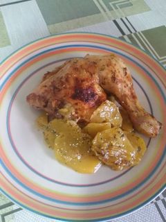 Una foto de Pollo asado a la importancia