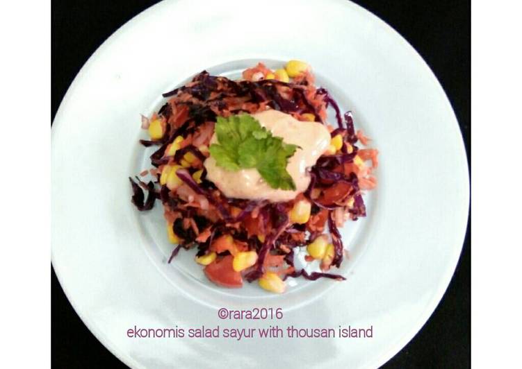 Ekonomis salad sayur with thousan island