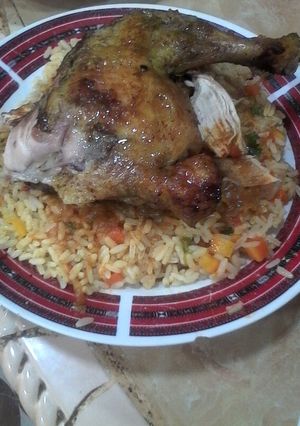 صورة لوصفة الأرز لمخلط بالدجاج 😘