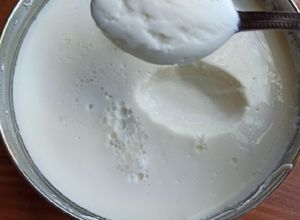 Una foto de Yogurt casero, firme