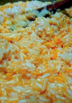Una foto de Arroz a la valenciana con azafrán