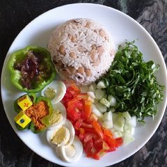 Rice and beans (garau garau) #garau garau contest A picture of Rice and beans (garau garau) #garau garau contest.