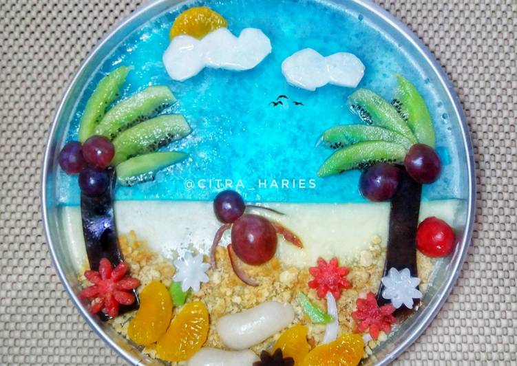 Resep 🌴Beach Pudding🌴 yang Enak dan Praktis