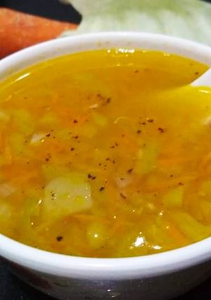 A picture of Veg Clear Soup - Weight loss Soup.