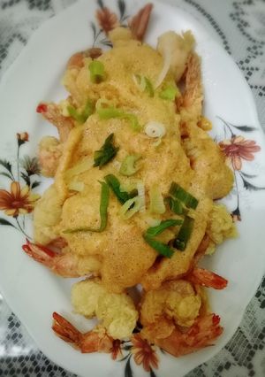 Foto resep Udang Goreng Saos Telor Asin