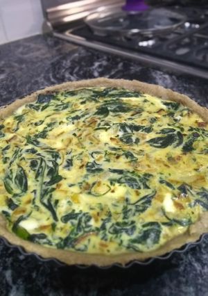 Una foto de Relleno tarta de espinaca