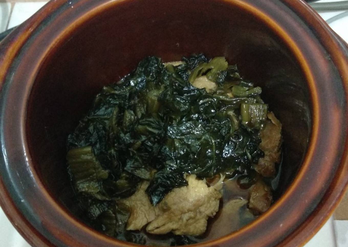 (non halal) Daging masak sayur plum