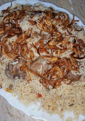 A picture of Mutton yakhni pulao.