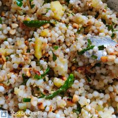 A picture of Sabudana khichdi.