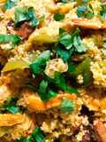 Couscous with prawns and sausage