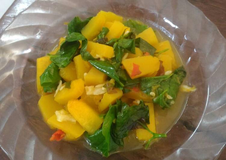Resep Labu kuning daun so oseng bumbu uleg Anti Gagal