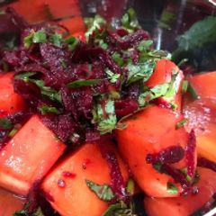 A picture of Beetroot Papaya salad.