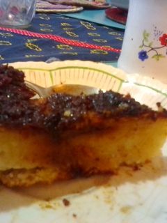 Una foto de Budín de pan con coco