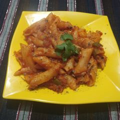 A picture of Red Sauce Pasta.