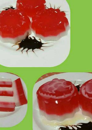 Foto resep Puding merah putih