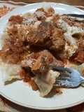 Salsa de falda con ravioles