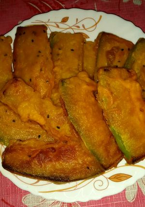 মিষ্টি কুমড়োর পাট ভাজা(mishti kumrorpat bhaja recipe in Bengali) রেসিপির প্রধান ছবি