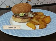 Una foto de hamburguesa de patata