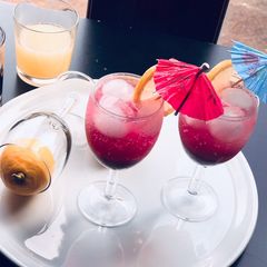 A picture of Blueberry Soda Shikanji.