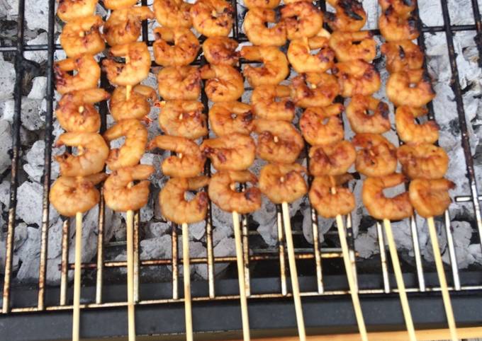 Steps to Prepare Favorite My Marinated king prawn kebabs 🍤 🦐