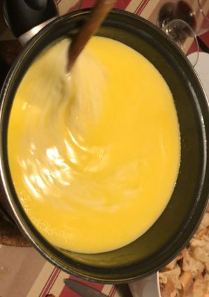 Une photo de Fondue aux fromages