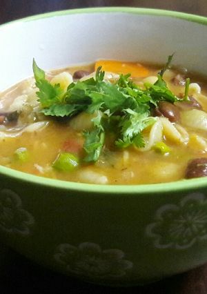 A picture of Minestrone soup #teamcontest#THEBIGFIVE#Soup#Kidsmenu.