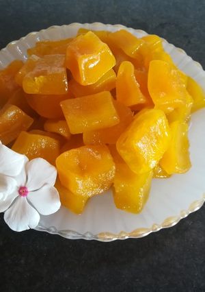 صورة لوصفة مربى القرع او اليقطين 🎃😋👌