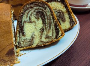 Foto resep Marmer cake pak sahak 8 telur (marble cake) lembut membal