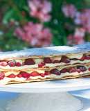 Vanilla cream & seasonal fruit mille-fueille