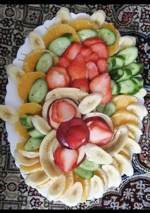 عکسی از دستور ایده تزئین میوه
