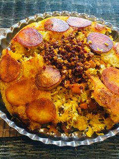 عکسی از دستور 🎃 كدو پلو مازندرانی (كئي پلا)🎃