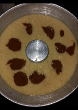 Una foto de Budín de pan con dulce de leche