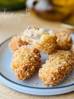 Una foto de Croquetas carbonara 🥓 🧀 🍳