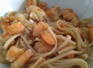 Une photo de Udon à la crevette