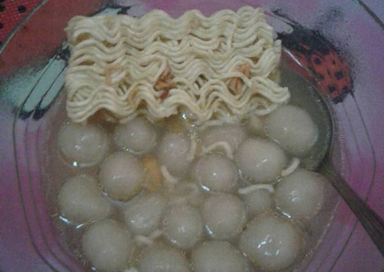 Cara Gampang Membuat Baso unyil n mie telor goreng, Bisa Manjain Lidah