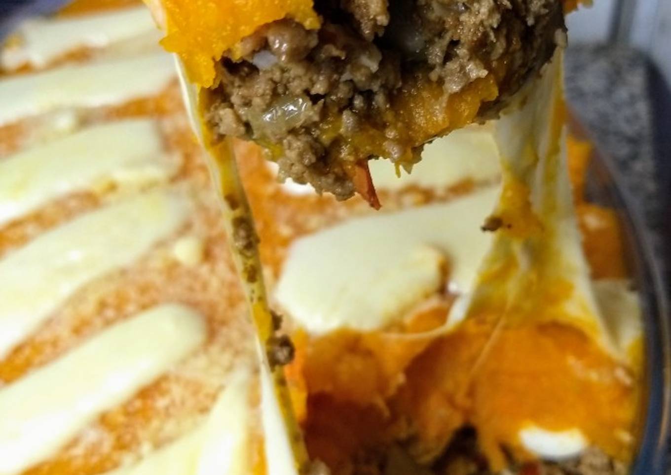 Pastel de calabaza y carne