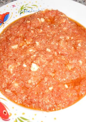 A picture of Kefalonian Strapatsada.