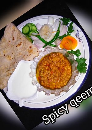 A picture of Spicy qeema.
