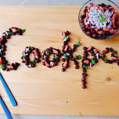 A picture of Black Chana Chaat.