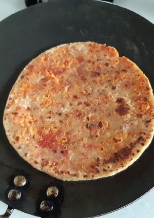 A picture of Mix veg and paneer paratha.