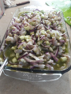 Una foto de Aguachile de Camarón y pulpo