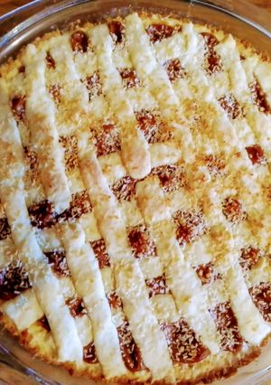 Una foto de Pasta flora de dulce de leche súper suave.