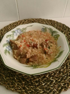 Una foto de Arroz con carne de cerdo a mi manera