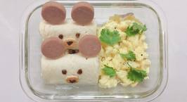Hình ảnh món Sandwich gấu xúc xích trứng