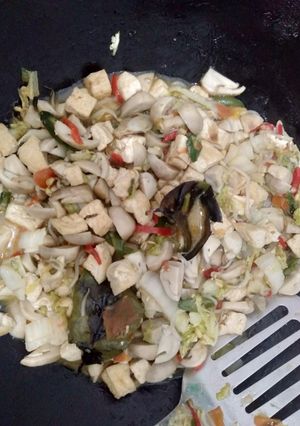 Foto resep Tumis jamur merang tahu