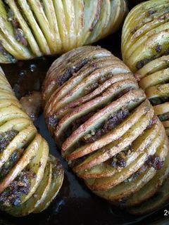 Una foto de Patatas Hasselback