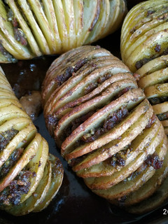Una foto de Patatas Hasselback